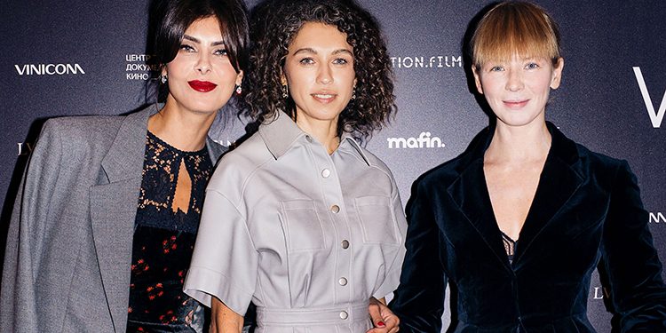 Софья Капкова, Надежда Оболенцева, Вика Газинская, Ингеборга Дапкунайте на премьере в «Иллюзионе», HELLO! Russia