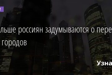 Все больше россиян задумываются о переезде из малых городов 11.12.2020