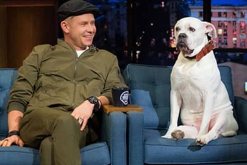 Собака Мити Фомина стала звездой «Вечернего Урганта», затмив хозяина