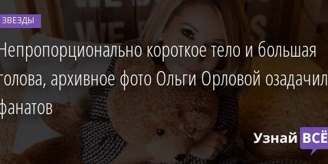 Непропорционально короткое тело и большая голова, архивное фото Ольги Орловой озадачило фанатов 11.04.2021