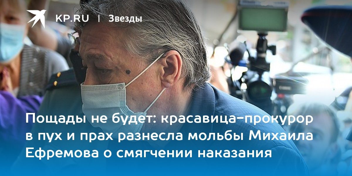 красавица-прокурор в пух и прах разнесла мольбы Михаила Ефремова о смягчении наказания