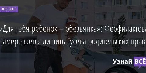 «Для тебя ребенок – обезьянка»: Феофилактова намеревается лишить Гусева родительских прав 25.08.2021 | Звезды, шоу-бизнес