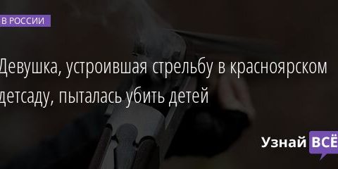 Девушка, устроившая стрельбу в красноярском детсаду, пыталась убить детей 30.03.2022 | Новости в России