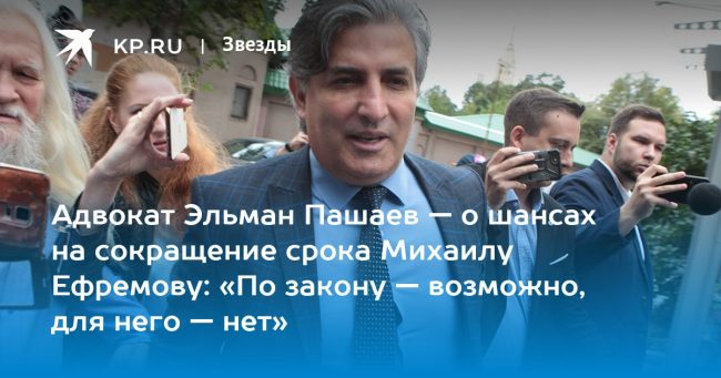 Адвокат Эльман Пашаев — о шансах на сокращение срока Михаилу Ефремову: «По закону — возможно, для него — нет»