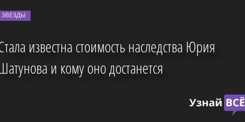 Стала известна стоимость наследства Юрия Шатунова и кому оно достанется 24.06.2022 | Звезды, шоу-бизнес