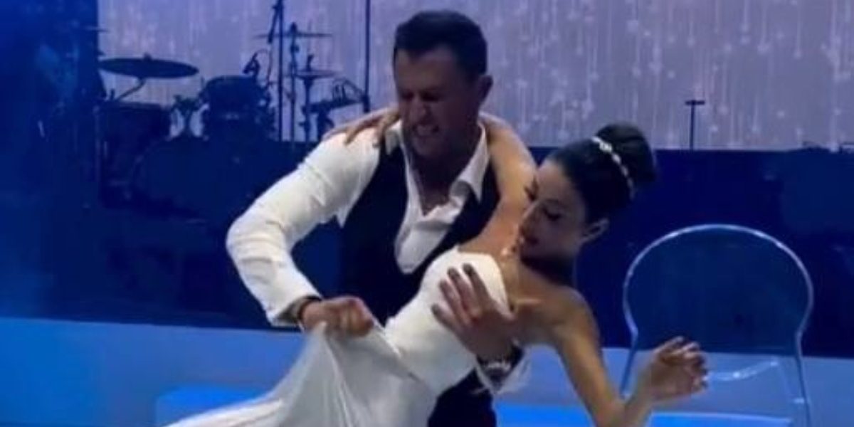 От страсти сорвал юбку с Брутян! Жгучий свадебный танец Прилучного с невестой