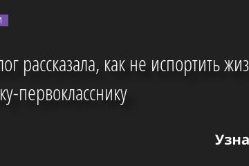 Психолог рассказала, как не испортить жизнь ребенку-первокласснику 25.08.2022 | Новости в России