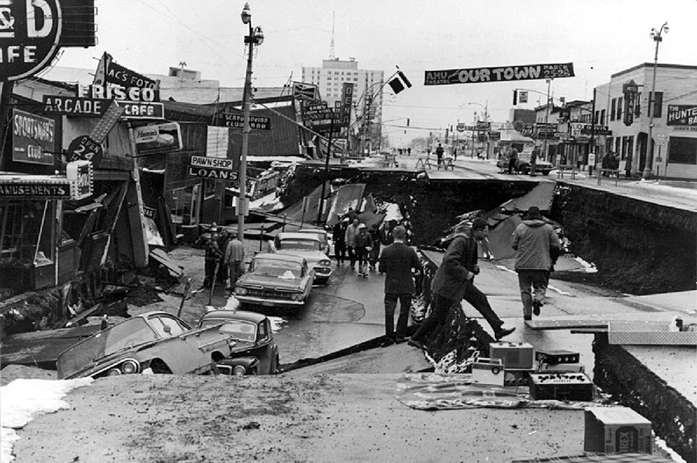 Последствия землетрясения в Анкоридже. 1964 г.