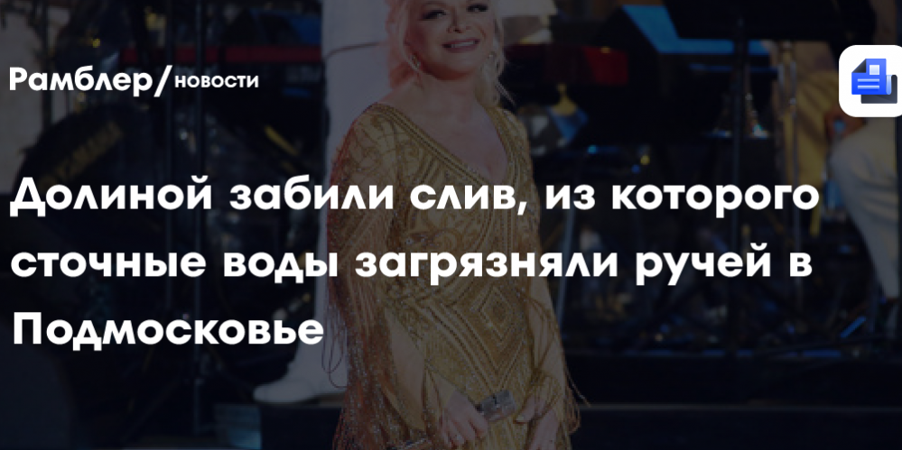 Долиной забили слив, из которого сточные воды загрязняли ручей в